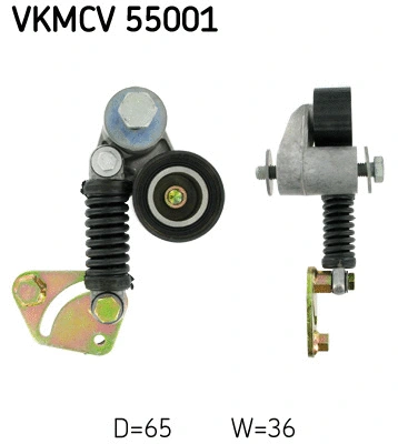 Tensioner Pulley, V-ribbed belt (VKMCV 55001)