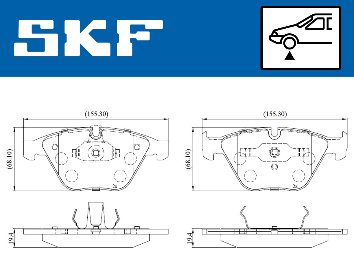 Brake Pad Set, disc brake (VKBP 80308)