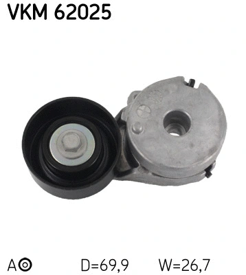 Tensioner Pulley, V-ribbed belt (VKM 62025)