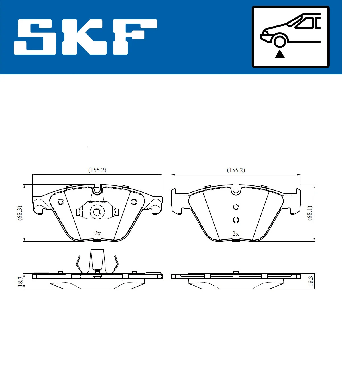 Brake Pad Set, disc brake (VKBP 80444)