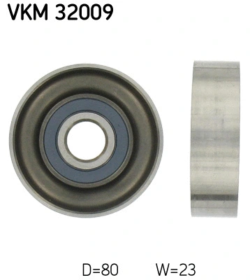 Deflection/Guide Pulley, V-ribbed belt (VKM 32009)