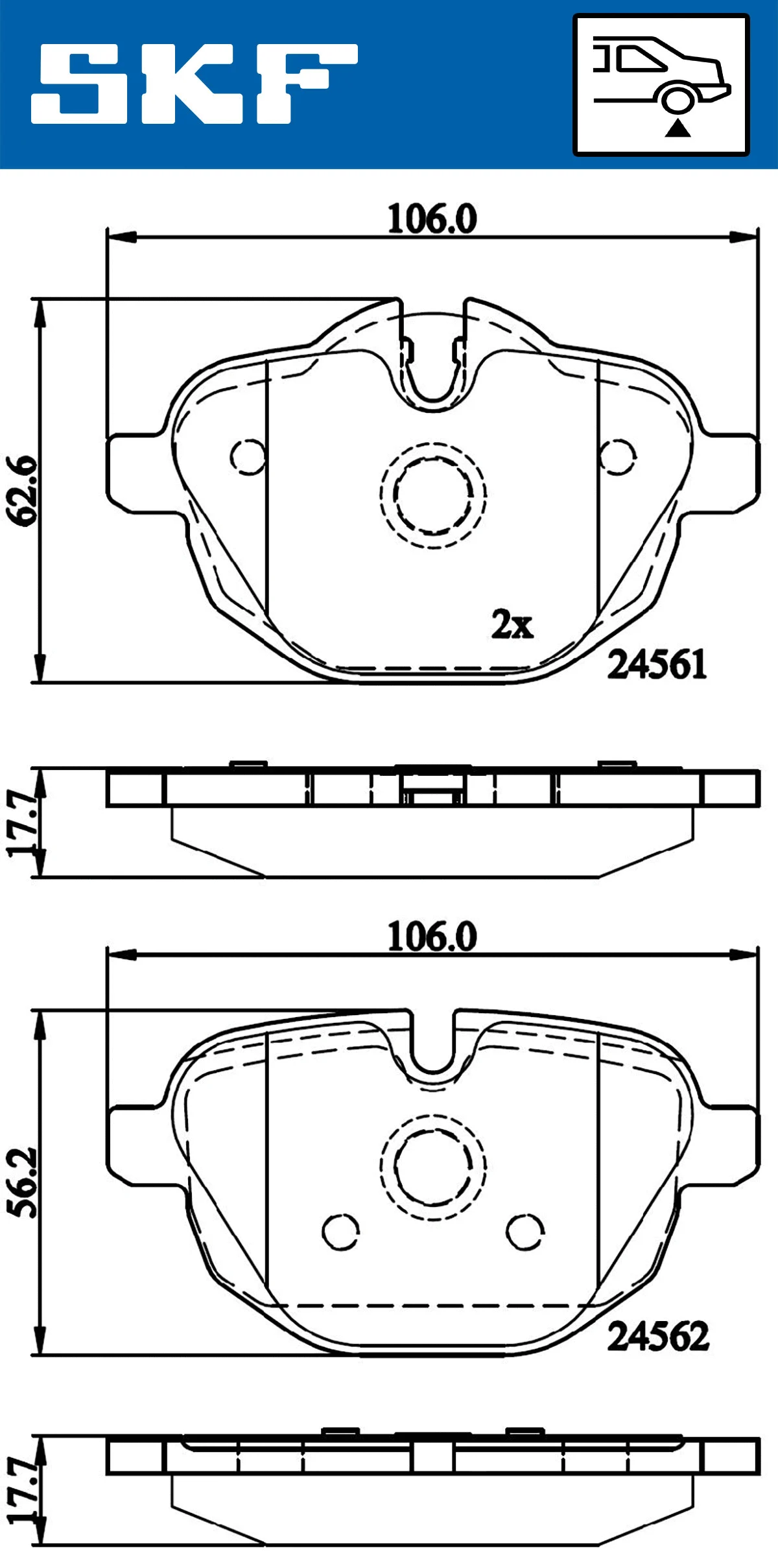 Brake Pad Set, disc brake (VKBP 90075)