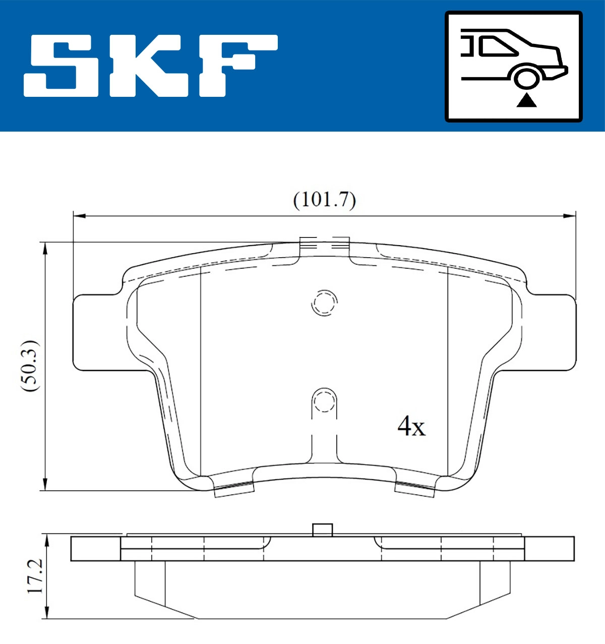 Brake Pad Set, disc brake (VKBP 90407)