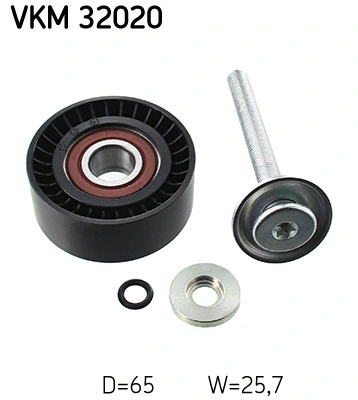 Deflection/Guide Pulley, V-ribbed belt