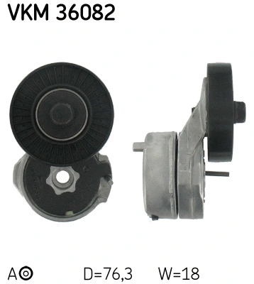 Tensioner Pulley, V-ribbed belt (VKM 36082)