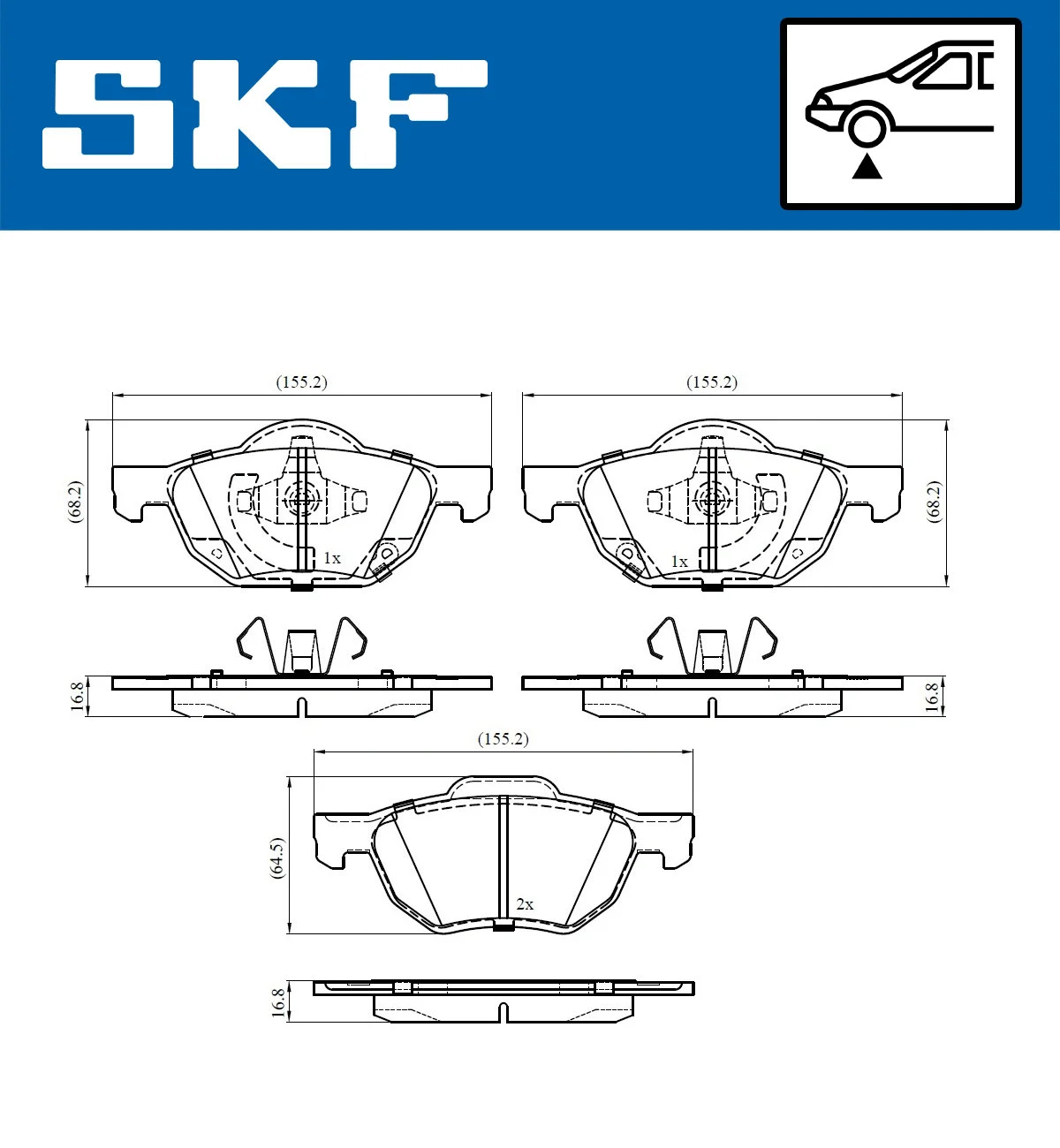 Brake Pad Set, disc brake (VKBP 80518 A)