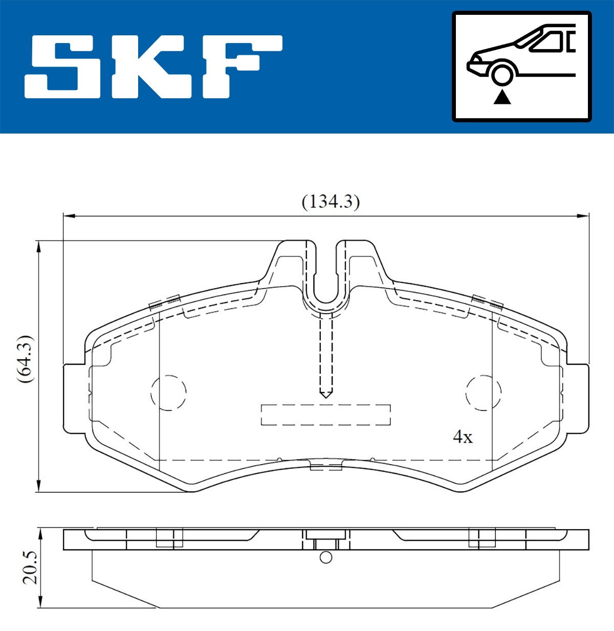 Brake Pad Set, disc brake (VKBP 80412)