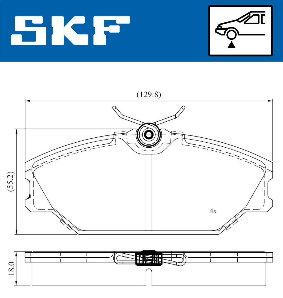 Brake Pad Set, disc brake (VKBP 80211)