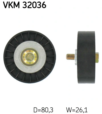 Deflection/Guide Pulley, V-ribbed belt (VKM 32036)