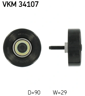 Deflection/Guide Pulley, V-ribbed belt (VKM 34107)