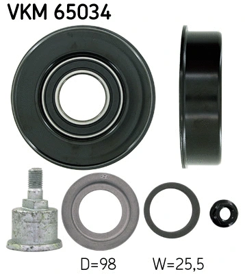 Deflection/Guide Pulley, V-ribbed belt (VKM 65034)