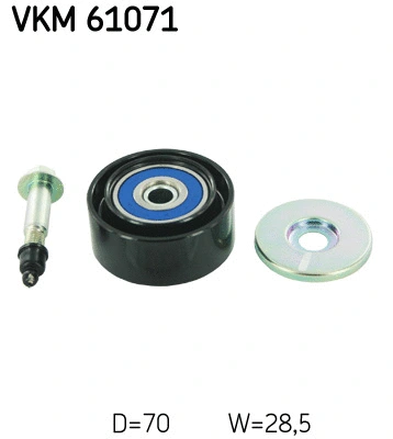 Deflection/Guide Pulley, V-ribbed belt (VKM 61071)