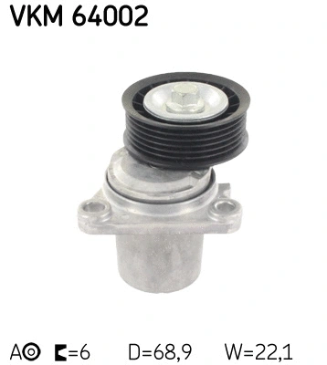 Tensioner Pulley, V-ribbed belt (VKM 64002)