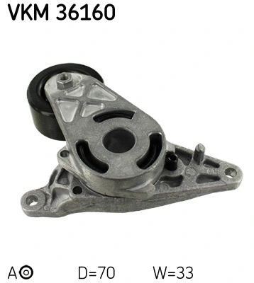 Tensioner Pulley, V-ribbed belt (VKM 36160)