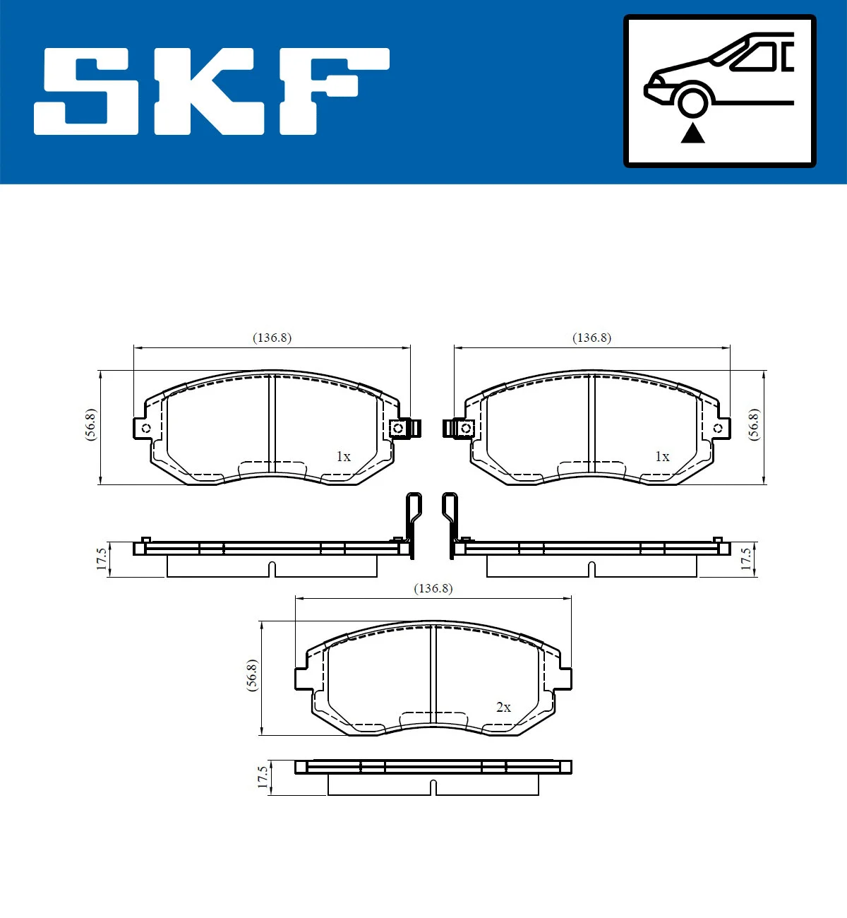 Brake Pad Set, disc brake (VKBP 80456 A)