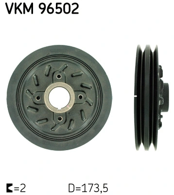 Belt Pulley, crankshaft (VKM 96502)