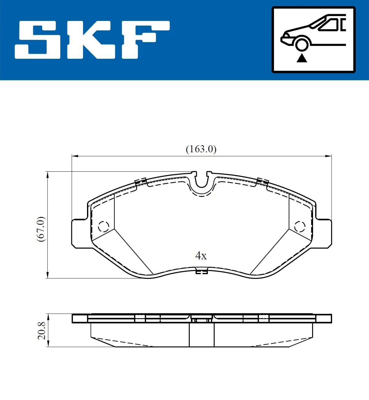 Brake Pad Set, disc brake (VKBP 80633 E)