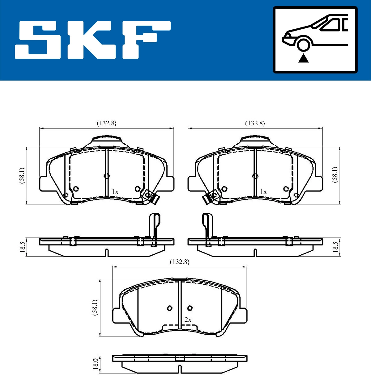 Brake Pad Set, disc brake (VKBP 80268 A)