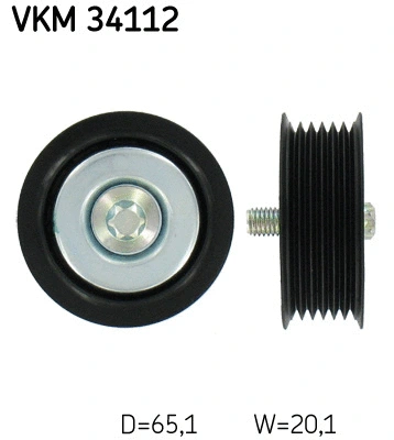 Deflection/Guide Pulley, V-ribbed belt (VKM 34112)