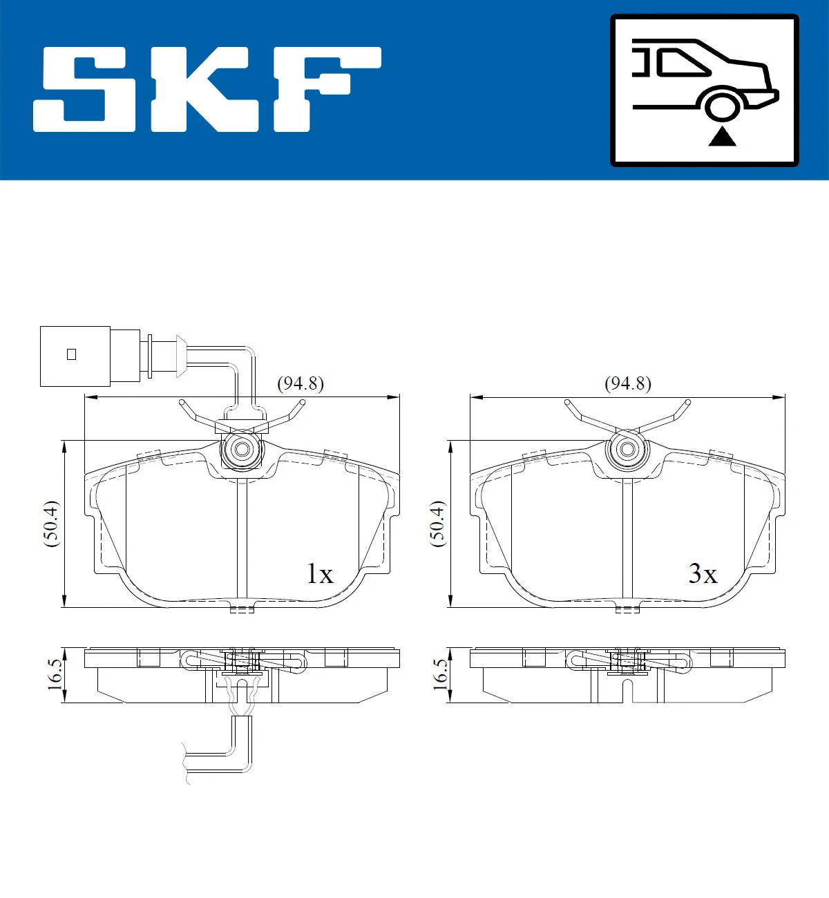 Brake Pad Set, disc brake (VKBP 90493 E)