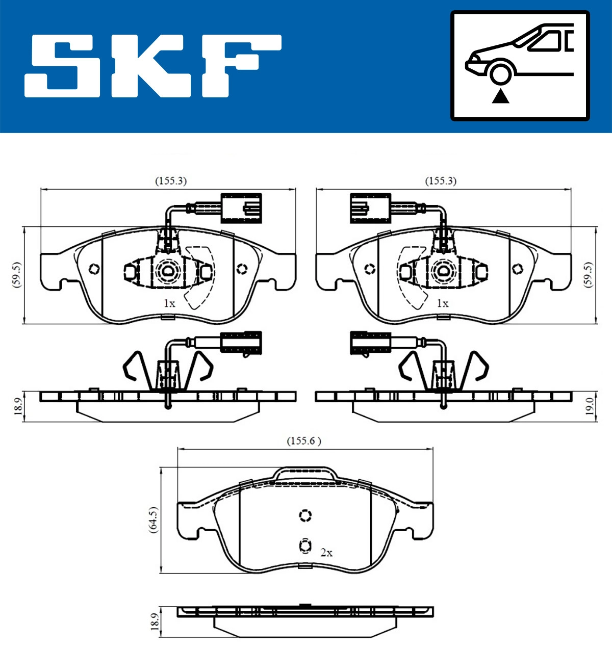 Brake Pad Set, disc brake (VKBP 80353 E)