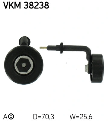 Tensioner Pulley, V-ribbed belt (VKM 38238)