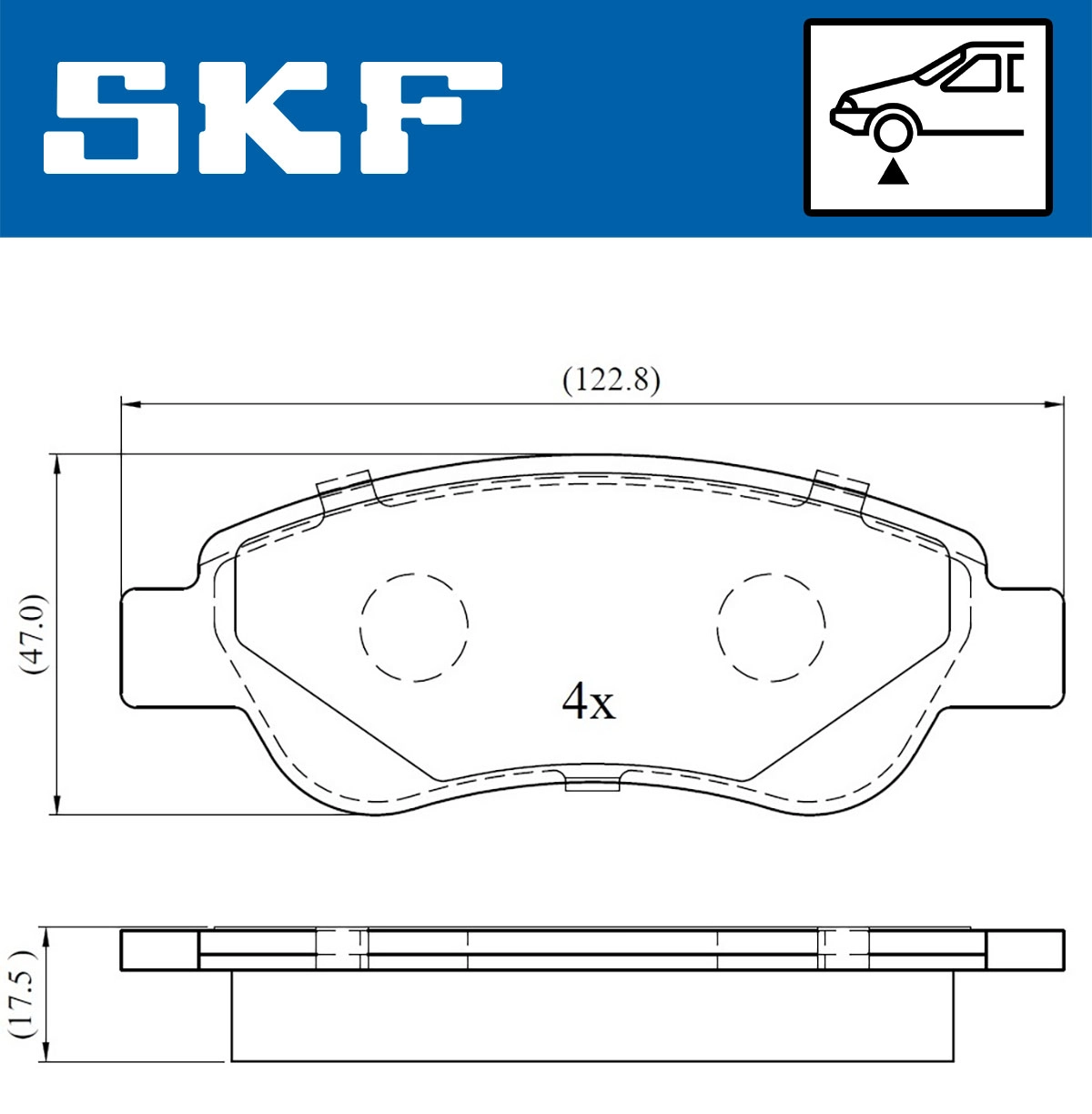 Brake Pad Set, disc brake (VKBP 80037)