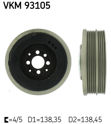 Belt Pulley, crankshaft (VKM 93105)