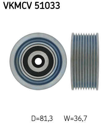 Deflection/Guide Pulley, V-ribbed belt (VKMCV 51033)