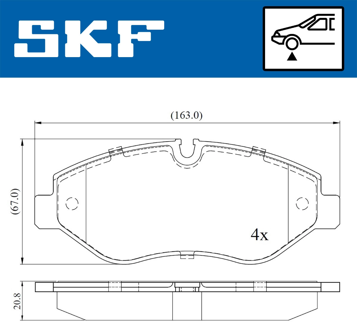 Brake Pad Set, disc brake (VKBP 80006)