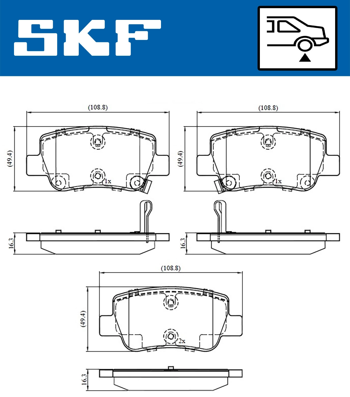 Brake Pad Set, disc brake (VKBP 90458 A)