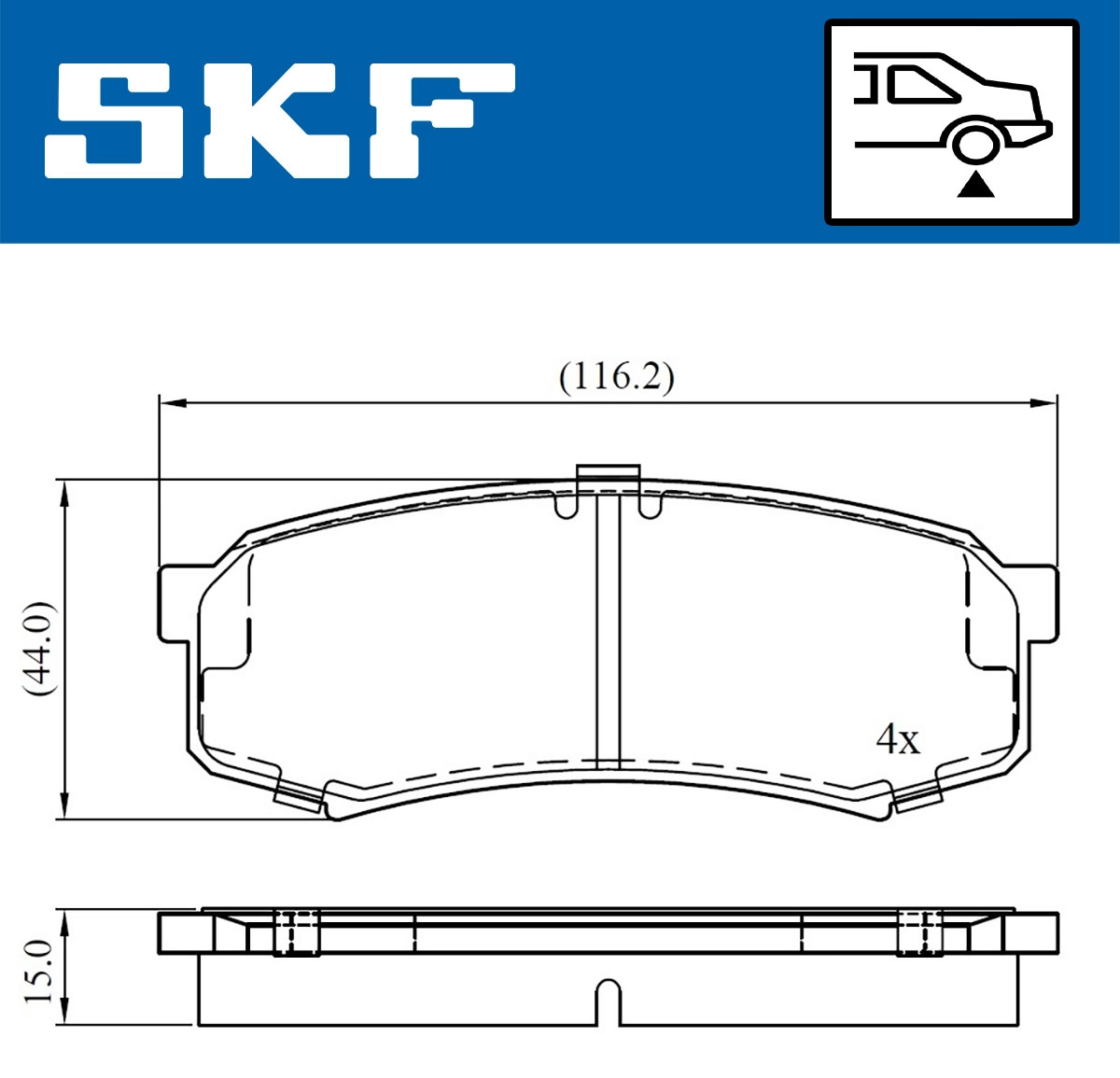 Brake Pad Set, disc brake (VKBP 90136)