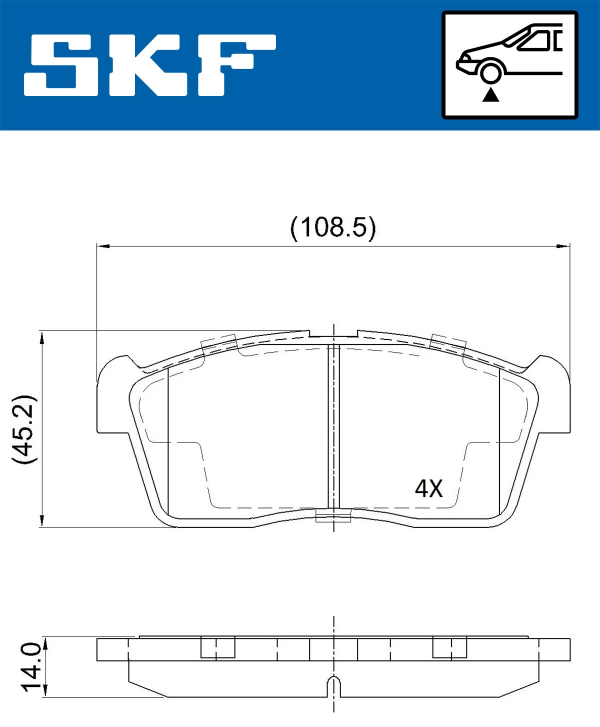 Brake Pad Set, disc brake (VKBP 80542)