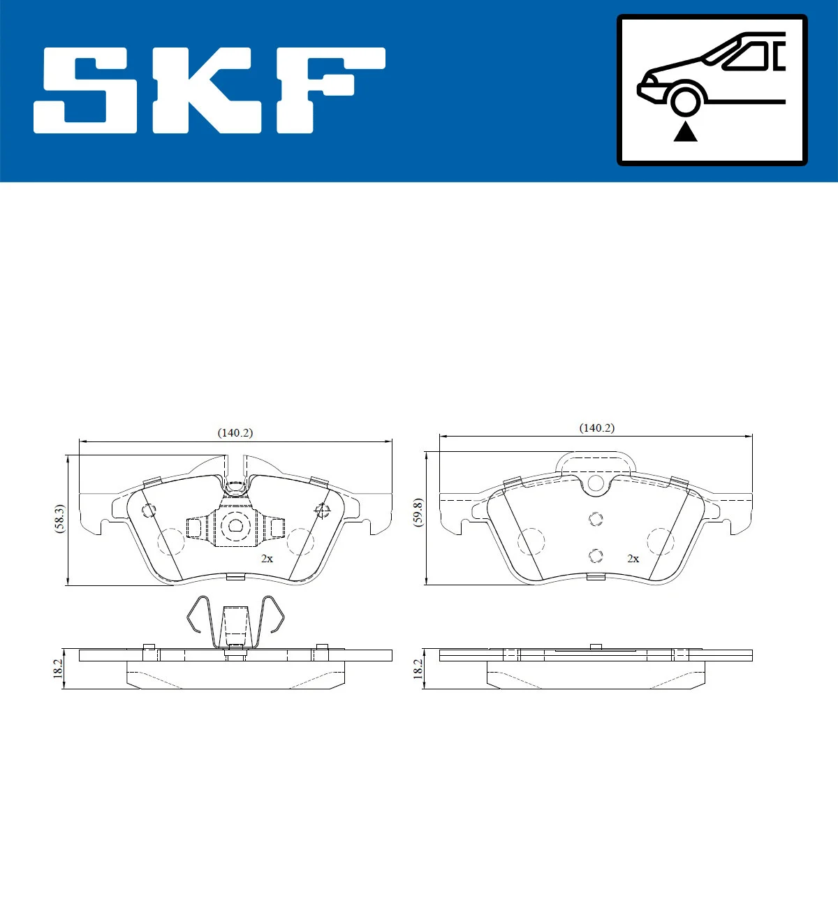 Brake Pad Set, disc brake (VKBP 80205)