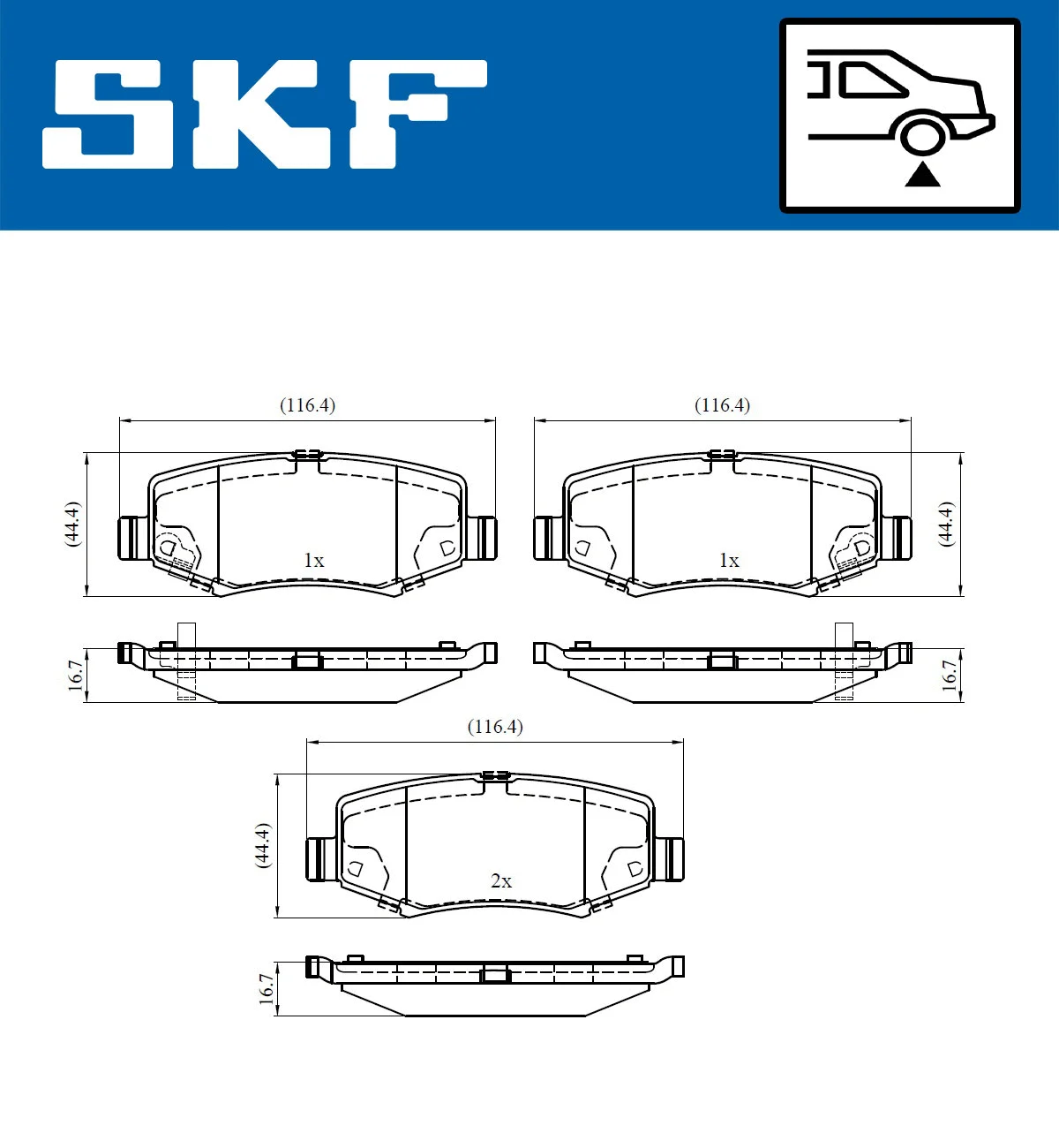 Brake Pad Set, disc brake (VKBP 90374 A)