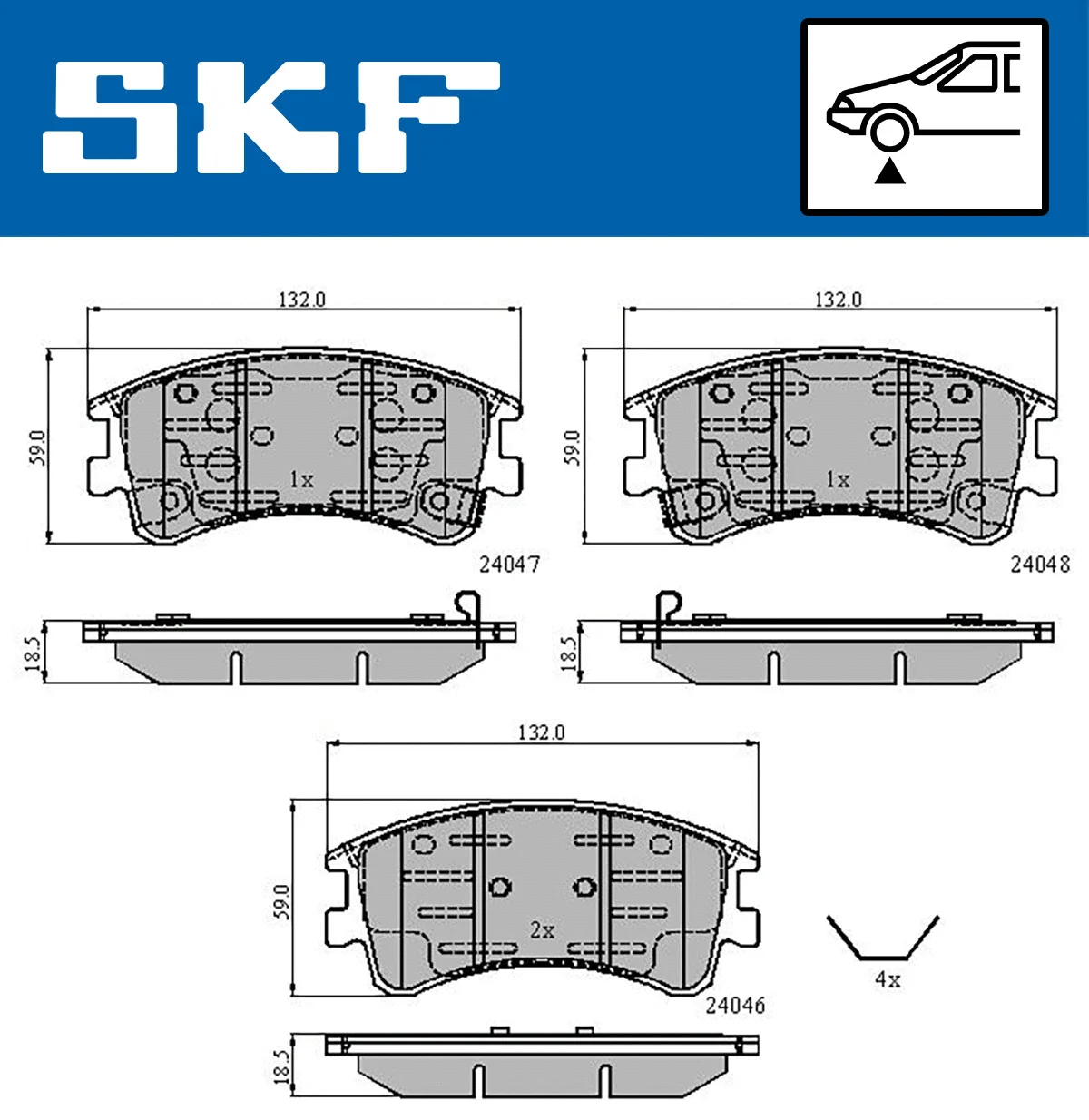 Brake Pad Set, disc brake (VKBP 80421 A)