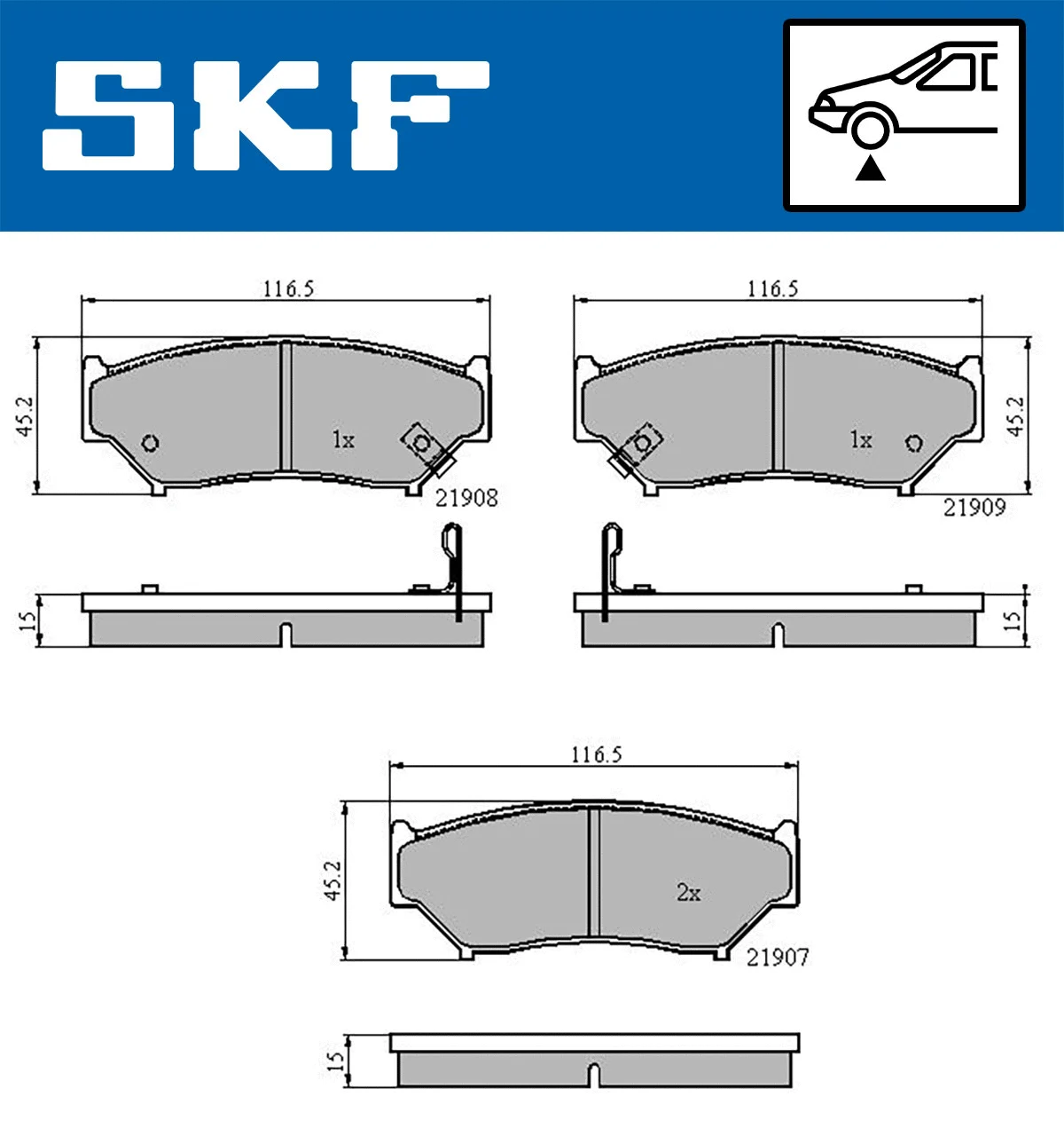 Brake Pad Set, disc brake (VKBP 80572 A)