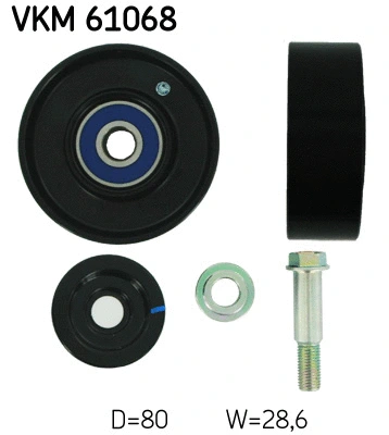 Deflection/Guide Pulley, V-ribbed belt (VKM 61068)