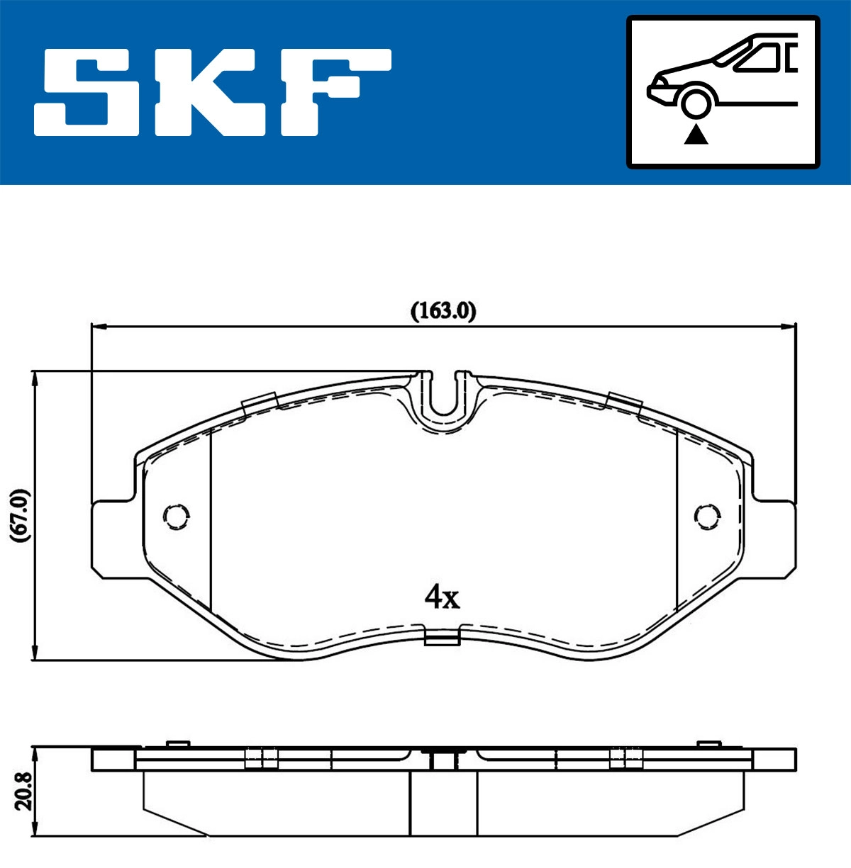 Brake Pad Set, disc brake (VKBP 80089)