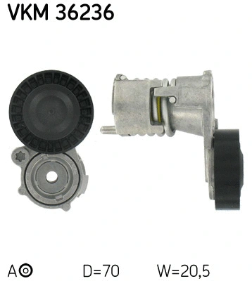 Tensioner Pulley, V-ribbed belt (VKM 36236)