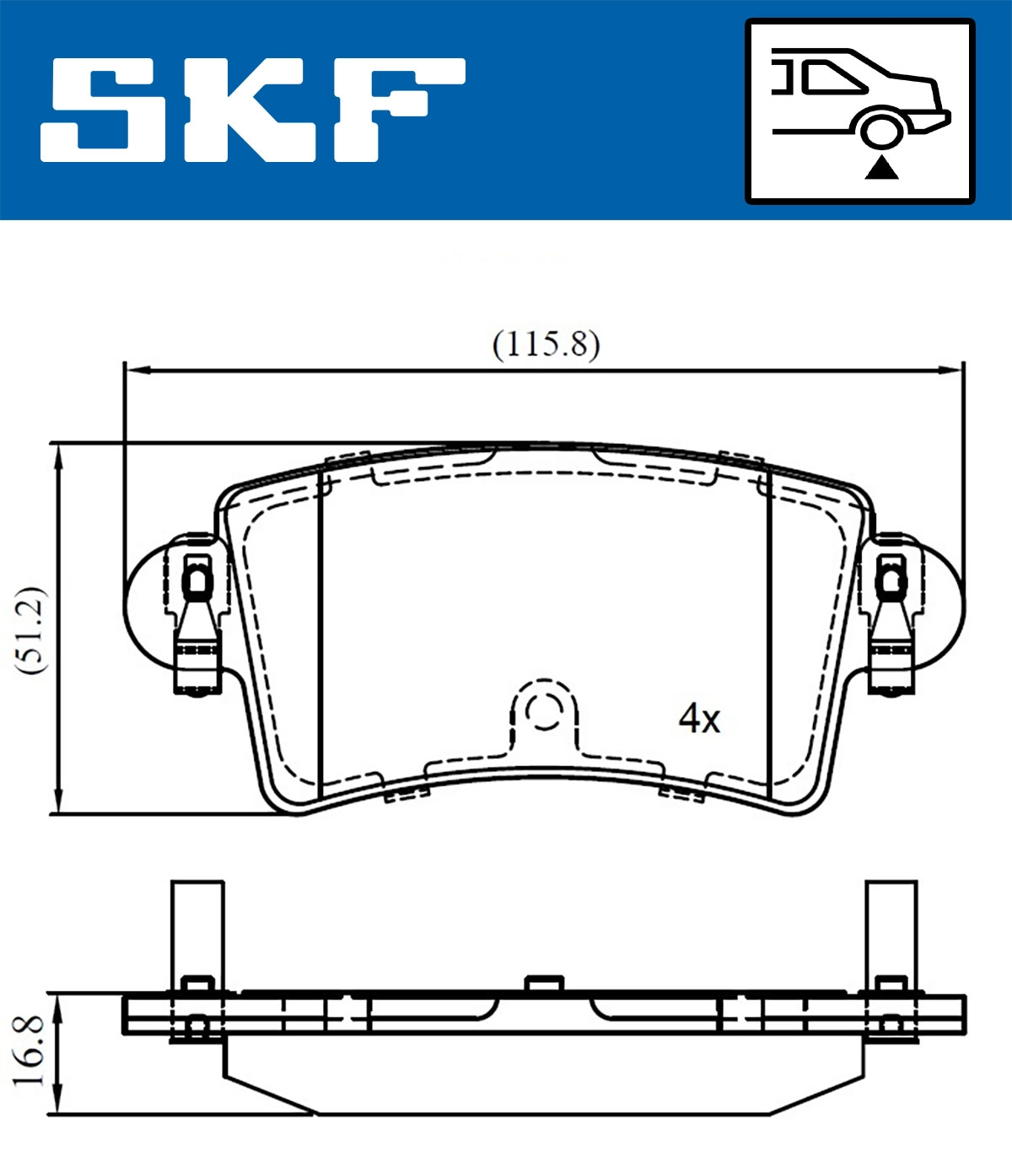 Brake Pad Set, disc brake (VKBP 90097)