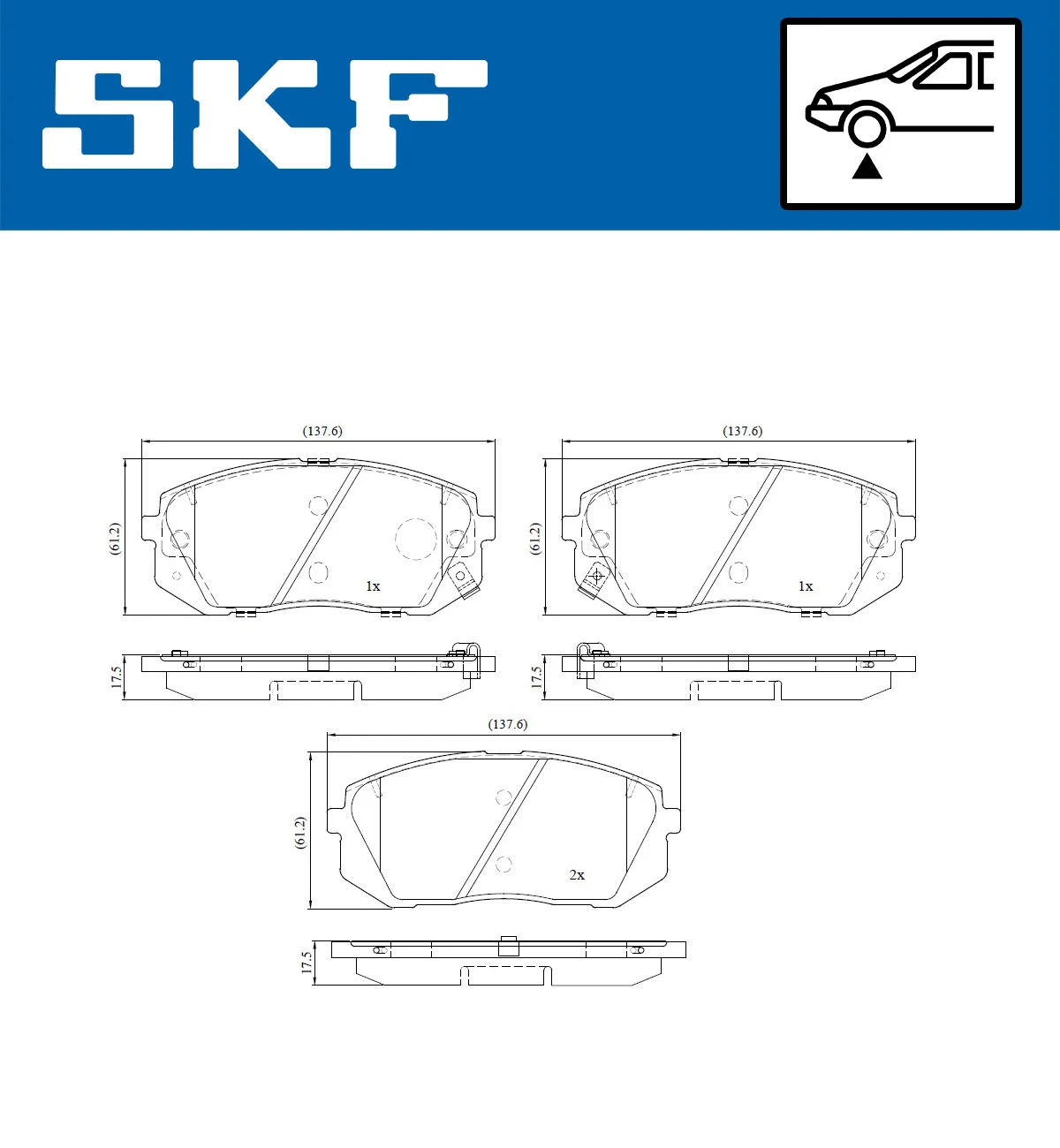 Brake Pad Set, disc brake (VKBP 80637 A)