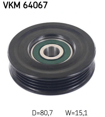 Deflection/Guide Pulley, V-ribbed belt (VKM 64067)