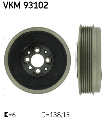 Belt Pulley, crankshaft (VKM 93102)