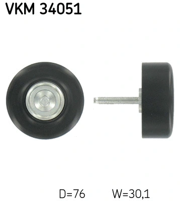Deflection/Guide Pulley, V-ribbed belt (VKM 34051)