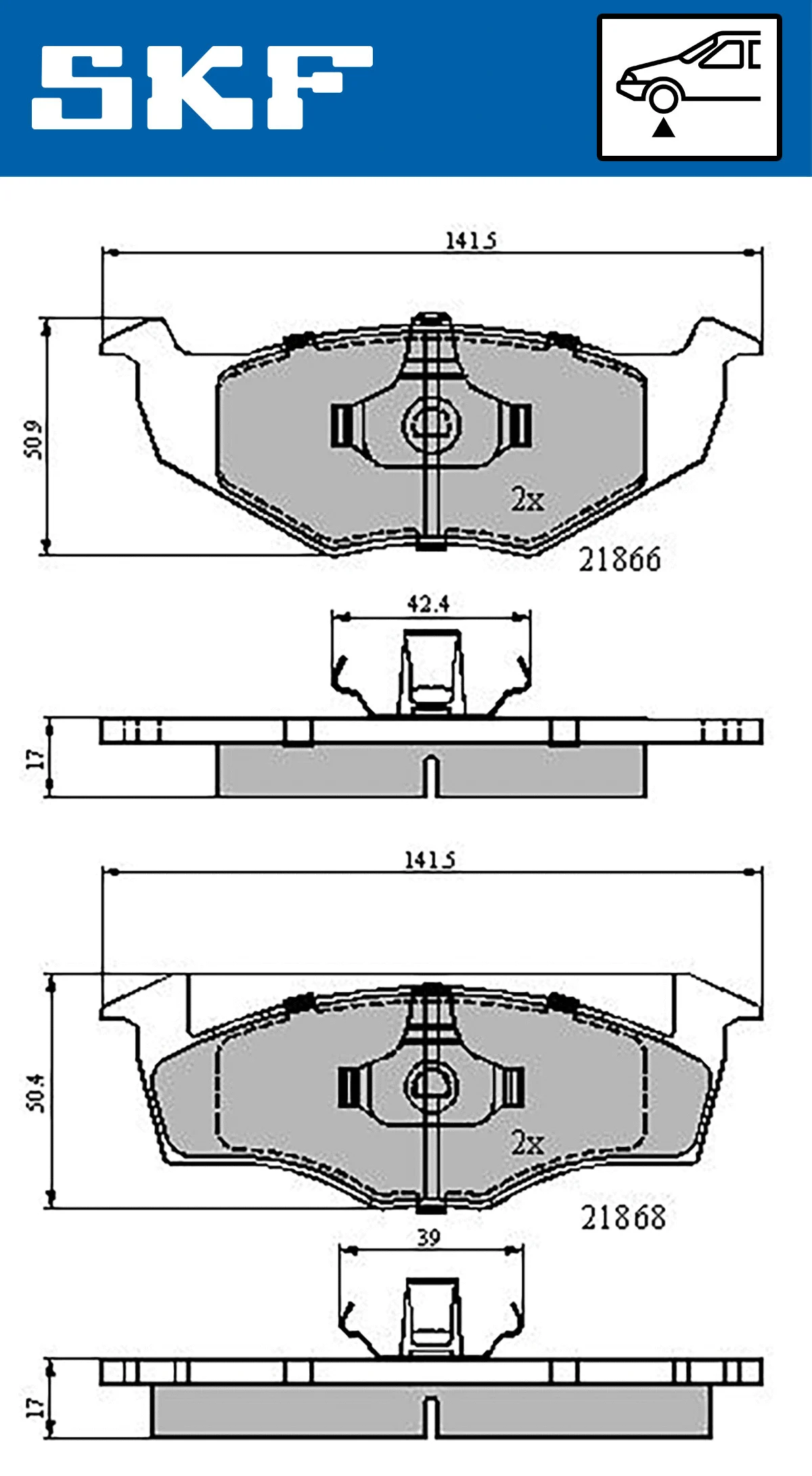 Brake Pad Set, disc brake (VKBP 80278)