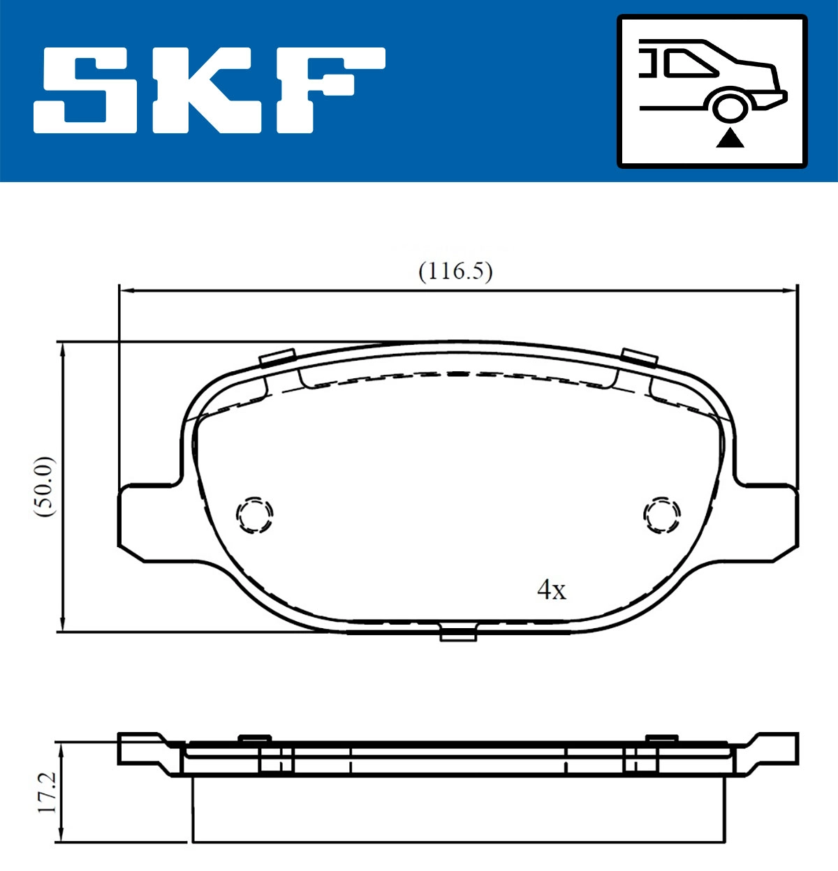 Brake Pad Set, disc brake (VKBP 90565)