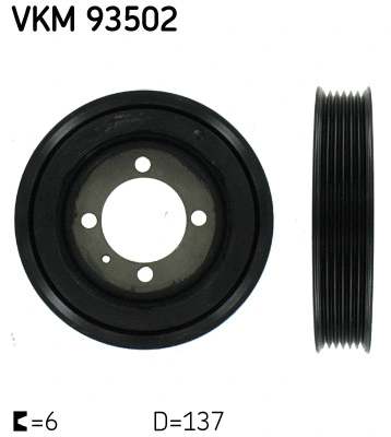 Belt Pulley, crankshaft (VKM 93502)