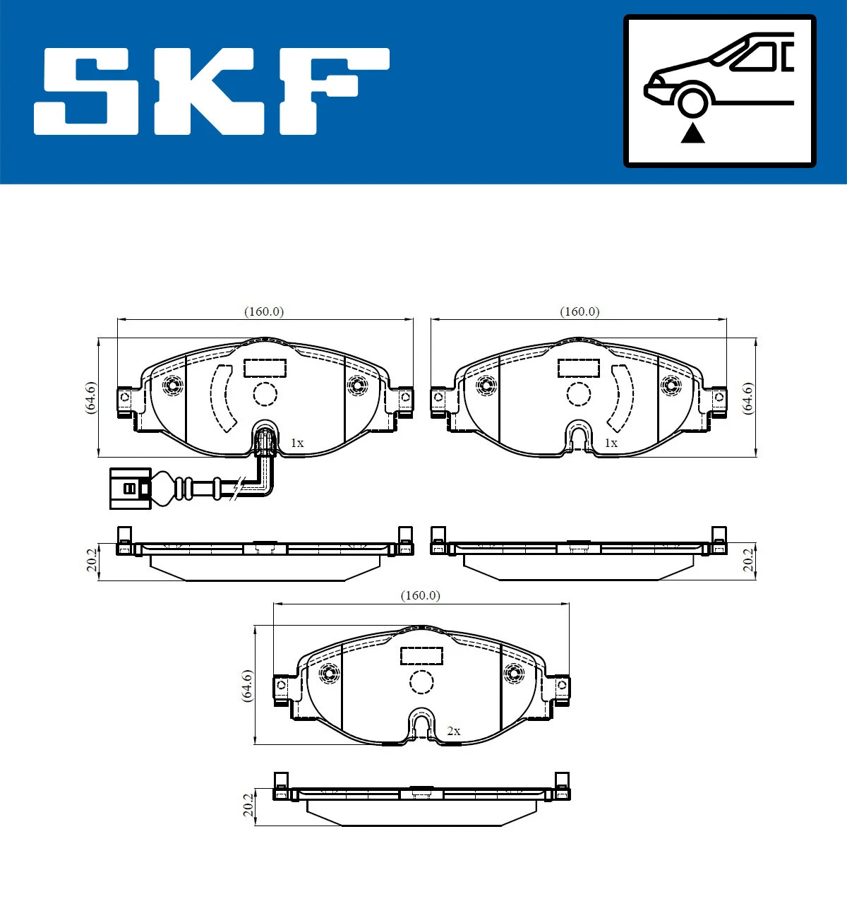 Brake Pad Set, disc brake (VKBP 80018 E)