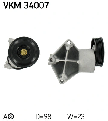Tensioner Pulley, V-ribbed belt (VKM 34007)